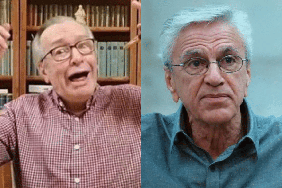 Olavo de Carvalho e Caetano Veloso. (Fotos: Reprodução de vídeo e Divulgação)