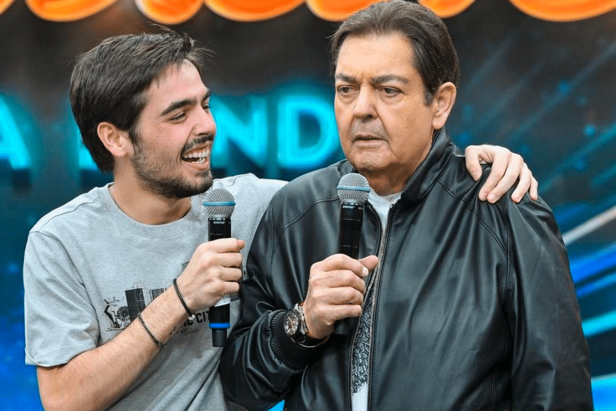 João Silva e Faustão. (Foto: Reprodução/Band)