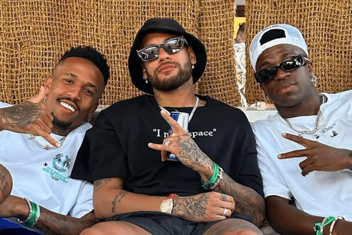 Éder Militão, Neymar e Vini Jr. (Foto: Reprodução/Instagram)
